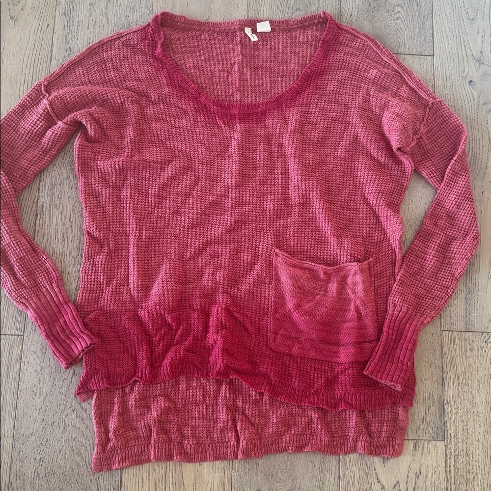 Moth Coral Knit Top small